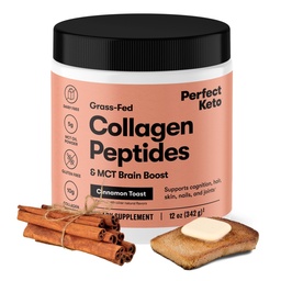 Tökéletes keto kollagén peptidek fehérje por MCT olaj, hidrolizált kollagén, I-es és III-as típusú kiegészítés, glutén ingyenes fű Fed, alacsony szénhidrát, Keto kávé krémes, Collagen nőknek és férfiaknak, fahéjas kenyér