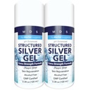 Colloidal Silver Gel Extra Strength - 35ppm Aktivált kolloid Ezüst Gél maximális potencia - Készült az USA - Structured Formula egy kényelmes 2 csomag