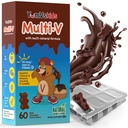 YUM- V 's - Kids Multivitamin rágható csokoládé Bears - Multivitamin gyerekeknek kiegészítés - 16 Vitaminok és ásványi anyagok - Vitaminok beleértve D, Cink, C, B Complex & More, 60 Count Pack of 1