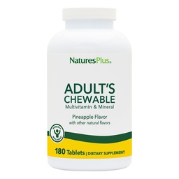 NaturesPlus Felnőtt rágható multivitamin - 180 Vegetáriánus tabletta - Ananász Flavor - Natural Whole Foods Supplement for General Health, Energy - Gluten- Free - 180 Servings