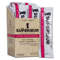 Superieur Electrolyte Powder Packets - Vegan Electrolyte Hydration Powder w / Sea Minerals - Keto Friendly, Non-GMO, Zero Sugar Electrolyte Supplement - Healthly Sports Drink - Görögdinnye (14 Packets)