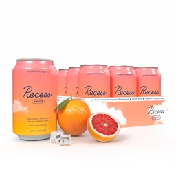 Recess Mood Magnézium & Adaptogen ital, Relaxációs ital, 12 uncia (Grapefruit Tangerine, 12 csomag)