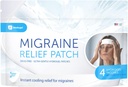 Migrén Relief Patch, hűtési foltok Migrén, Láz, Hormon, & Headaches, Mess & Odor- Free Hydrogel Cooling, Made in The USA, 1 Pack (4 x Patches) Fehér