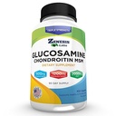 Zenesis Labs Glucosamine Sulfate + Chondroitin + MSM kombinált együttes & Cartilage kiegészítés 450 kapszula (90 napos adag) 1500mg, 1200mg, 2000mg szervenként