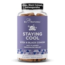 Staying Cool Menopauza kiegészítők nőknek - Hormonal Hot Flash Relief, Súly támogatás, & Night Sweats - Vitex Chaste Tree & Black Cohosh - 60 vegetáriánus lágy kapszula
