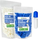 XPRS Nutra szétválasztott kapszula mérete 00- 1000 szám üres zselatin kapszula külön zsákokban - Premium üres 00 tabletta DIY kiegészítés töltés (kék / fehér)
