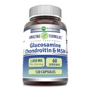 Amazing Formulas Glucosamine Chondroitin MSM 1850 mg Per Serving Capprovement Aviation 124; Non-GMO Aviation 124; Gluten Free Aviation 124; Made in USA (120 Count)