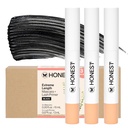 Becsületes szépség 2- in1 Extreme Hossz Mascara + Lash Primer 3- Pack 124; Cruelty Free + Safe for Sensive Eyes
