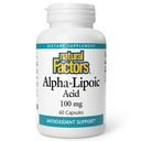 Natural Factors Alpha- lipoic Acid 100mg kapszula, 60- Count