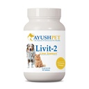 Ayush Pet Livit2 - Kutya májpótló kiegészítés, Természeti májtámogatás macskáknak, kutyáknak és lovaknak, támogatások teljes wellness, egészséges bőr és öltöny kutyáknak - 90 tabletta