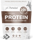 Zurvita - Csokoládé Delight fehérje por - 20 g fehérje, probiotikumok, 24 + vitaminok és ásványi anyagok - Nincs Mesterséges édesítő - 26oz (20 szervíz)