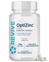 Revive MD Cink Ásványi kiegészítés férfiak és nők számára - Támogatja az immunitást és a celluláris egészséget 50mg OptiZinc - Antioxidáns és Immuntámogatás - 60 kapszula