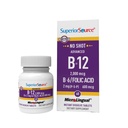 Superior Source NO Shot Advanced B- 12 2000 µg B- 6 / Folic Acid 600 µg - Folic Acid for Women & Men - B Vitamins Supplement Supports Energy & Cell Health - 60 Sublingual Dissolution Tablets