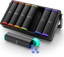 Weekly Pill Organizer 2 Times egy nap, KOVIUU Large Travel Pill Box 7 nap, Am Pm kétszer naponta Pill Case rothadó kézzel, Heti Pill Holder Konténer vitaminpótló halolaj, Fekete