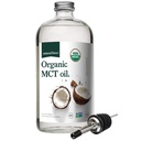 Natürliche Kraft Bio-MCT-Öl – Reine Glasflasche – Hergestellt aus 100% kaltgepresstes Kokosnussöl + Certified Keto, Paleo, Kosher, Vegan & Non-GMO – Lab getestet für Qualität und Reinheit - 32 Unze