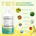 Magnézium-citrát folyadék kiegészítés (10 Fl Oz), Magnézium-komplex ital / belsőleges oldat VitaminB, Cink, Nátrium és Bromelain alvó, izom, szív, Gut támogatás (ananász)