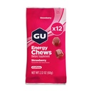 GU Energy Chews, Strawberry Energy Gummees with Electrolytes, Vegan, Gluten- Free, Kosher, 20 mg koffein, és Dairy- Free on-the- Energy for any workout, 12 Bags (24 Servings Total)