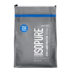 Izopure Zero Carb 100% tiszta savó izolátum fehérje por, laktózmentes, glutén mentes, Vitaminokkal, krémes vanília, 25 g fehérje Per szerving, 7,5 Lb, 110 adag (csomagolás május Vary)
