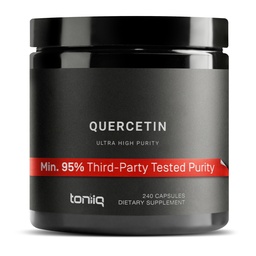 Toniiq Ultra magas tisztaságú Quercetin kapszula - 95% + Erősen tisztított és biohasznosítható - 1000mg Per Serving - 240 kapszula Quercetin kiegészítés