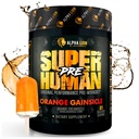 ALPHA LION Superhuman Pre Workout Powder, Beta Alanine, L- Taurine & Tri- Source koffein Tartós Energia & Fókusz, Nitric Oxide & Citrulline Pump (21 Servings, Orange Gainsicle)