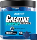 Creatine Monohidrát gumikat a férfiak & Women- 5g kreatin monohidrát per szerv- Növelése Erő és izom, Sugar Free, Vegan, Áfonya aroma, 120 gróf, B571