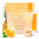 SkinnyFit - Super Youth Collagen für Damen - Multi Collagen Peptides Powder - Probiotics, Fiber, Hyaluronsäure - Non GMO, Glutenfrei, Sugar Free - Beauty - Orange Ananas (28 Servierungen)