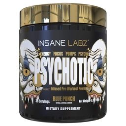 Eszméletlen Labz Pszichotikus arany, magas stimuláns pre-edzés por, extrém lasting energia fókusz, szivattyúk és kitartást Beta Alanine, DMAE Bitartrate, NO booster (35 szervizek, kék punch)