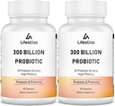 300 milliárd CFU probiotikumok - probiotikumok nőknek és férfiaknak, 12 probiotikum Strains Plus Prebiotic, Max Potent for All Digestive & Gut Health, Immun Support, Lakossági Stable - 120 kapszula
