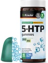 BIO KRAUTER 5 HTP kiegészítés gumik - 200 mg Erő - 90 Vegán sajtok - Relaxációs támogatás 5HTP Plus L Triptophan kiegészítés - Pectin alapú képlet