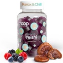 Troop Reishi gomba gumik - Calming Gumies felnőttek és gyermekek - Fókusz kiegészítés stressz, relaxáció, immuntámogatás - 4000mg Triple- Extracted Termelési test - vegyes berry, 60 gróf