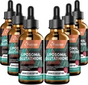 2000MG Liposzómás Glutationos folyadékcseppek, Ultra magas abszorpció, természetes méregtelenítés, immunrendszer és bőr supprot *, L- glutation, C - vitamin és hialuronsav, kapszula Alternatív, 12,12 OZ