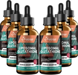 2000MG Liposzómás Glutationos folyadékcseppek, Ultra magas abszorpció, természetes méregtelenítés, immunrendszer és bőr supprot *, L- glutation, C - vitamin és hialuronsav, kapszula Alternatív, 12,12 OZ