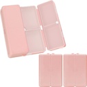 Fânia Daily Pill Organizer, 2 db 7 db Portable Pill Case Travel, Folding Design Pill Box Purse Pocket tartani vitaminok, Cod májolaj, kiegészítők és gyógyszerek rózsaszín