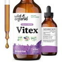 Wild & Organic Vitex Tincture - Vitex Chastberry Supplement for Women - Liquid Chaste Tree Berry Extract for Good Mood - Vegan, Sugar & Alcohol- Free Herb Drops - 4 fl oz