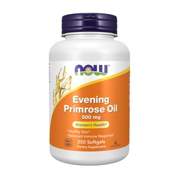NOW Foods kiegészítők, Evening Primrose Oil 500 mg természetesen megnyert GLA (Gamma- Linolén sav), 250 Softgels