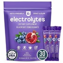 Keppi Electrolytes Powder Packets - Blueberry Gránátalma 30 Servings - No Sugar Hydration Supplement with Kálium, Magnézium, Nátrium - Keto, Vegan, Fasting- Friendly, Zero Calorie Hydration Packs