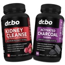 Vesék tisztítása Detox & Aktivált kőszén - Természetes Cranberry & Uva Ursi kivonat, hogy támogassa a vesék, húgyhólyag és vizelet Tract Health - Kókusz Charcoin pirula gyomorgáz és puffadás támogatás