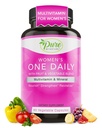 Rein von Nature One-Daily Multivitamin für Frauen, Immununterstützungsergänzung mit Non-GMO-Ingredient, Vitamin & Minerals für Energie, 60 Veggie Kapseln