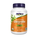 NOW Foods kiegészítők, Organic Chlorella 500 mg természetesen előforduló klorofill, Beta-Carotene, kevert karotinoidok, C-vitamin, vas és fehérje, 200 tabletta