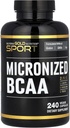 California Gold Nutrition Sport, Mikronizált BCAA, Elágazó lánc Amino Acids, 240 Veggie kapszula