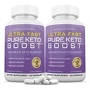 Indokolt laboratóriumok Ultra Fast Pure Keto Boost - 60 kapszula, csomag 2 - Ketogén támogatás az Apple Cider Ecet, zöld tea levél, C-vitamin, D3-vitamin és extra szűz olívaolaj - 60 szervadékok