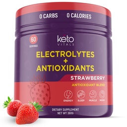 Keto Vests Antioxidáns Elektrolitok Por - Keverék Elektrolitok Káliummal, Magnéziummal, Nátrium-, Kalcium 124; Keto Elektrolites Kiegészítés Energy Drink Mix 124; Sugar- mentes, Nulla kalória, Zéró szénhidrátok
