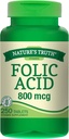 Nature 's Truth Folic Acid 800 Mcg 250 Tabs, 250 Count (3-as csomag)