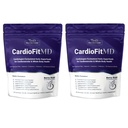 1MD Nutrition CardioFitMD - Vegan Beets Superfood Keto-Herz-Gesundheits-Pulver - Nitric Oxide Supplement - Rüben-Root-Pulver für gesunden Blutdruck & Zirkulation - High Fiber Drink - 30 Tage (2-Pack)