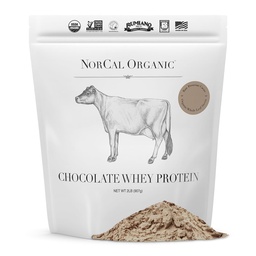 NorCal Organic Chocolate Whey Protein (Organic Chocolate Whey Protein) 124; 100% USA Grass- Fed, USDA Certified