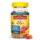 Természet Mens Multivitamin Gummees Omega3, Mens Gummy Multivitamin Napi Táplálkozási támogatás, 80 Gummy Vitaminok és Ásványok, 40 napos ellátás