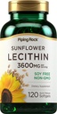 Piping Rock Sunflower Lecithin Softgel Capsicum 124; 3600 mg