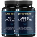 Multi Collagen Peptides I, II, III, V & X hidrolizált fehérje kapszulák - Grass- Fed, keverés emésztőenzimekkel - a bőr, haj, köröm, ízesítések & Gut Health, ízesítetlen (60 Count of 2)