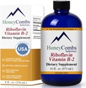 HoneyCombs B2-vitamin Riboflavin kiegészítés folyadék cseppek - magas potencia B2-vitamin férfiak és nők - fenntartása egészséges emésztés, idegrendszer, haj, bőr, köröm - Vegan folyékony vitaminok (16 Fl oz)