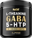 3in1 GABA kiegészítők 750mg L- Theanine 200mg & 5- HTP (5- hidroxitriptofán) - egyenértékű 1000mg - Support Brain Health, Koncentráció, Kényelmes hangulat - 90 kapszula